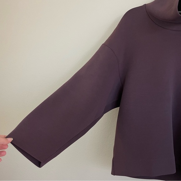 COS Purple Roll Neck Scuba Top Sweater Size XS - Picture 6 of 9
